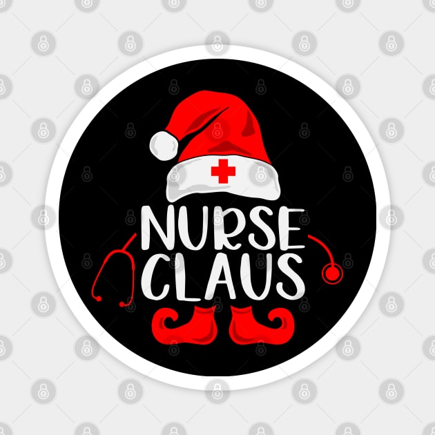 Nurse Claus Funny Christmas Gift for Nurses Magnet by BadDesignCo